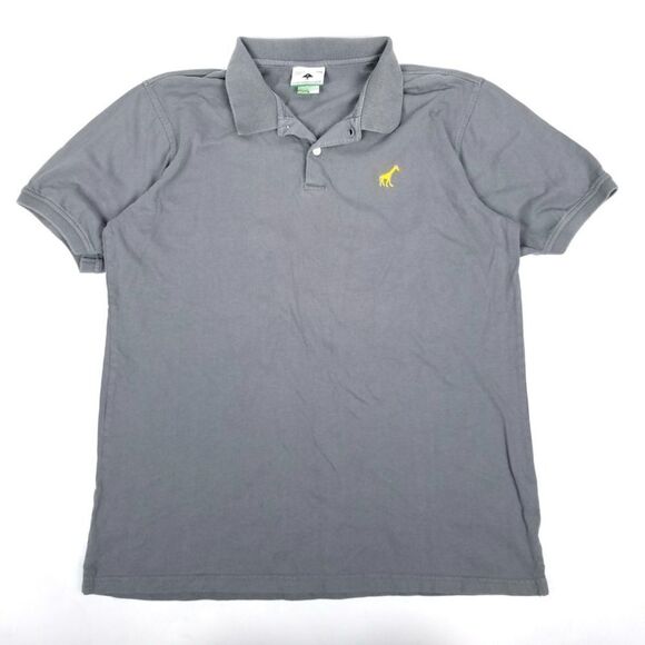 LRG Lifted Research Gray Short Sleeve Streetwear Golf Polo Shirt Mens Medium 90s - Picture 1 of 6